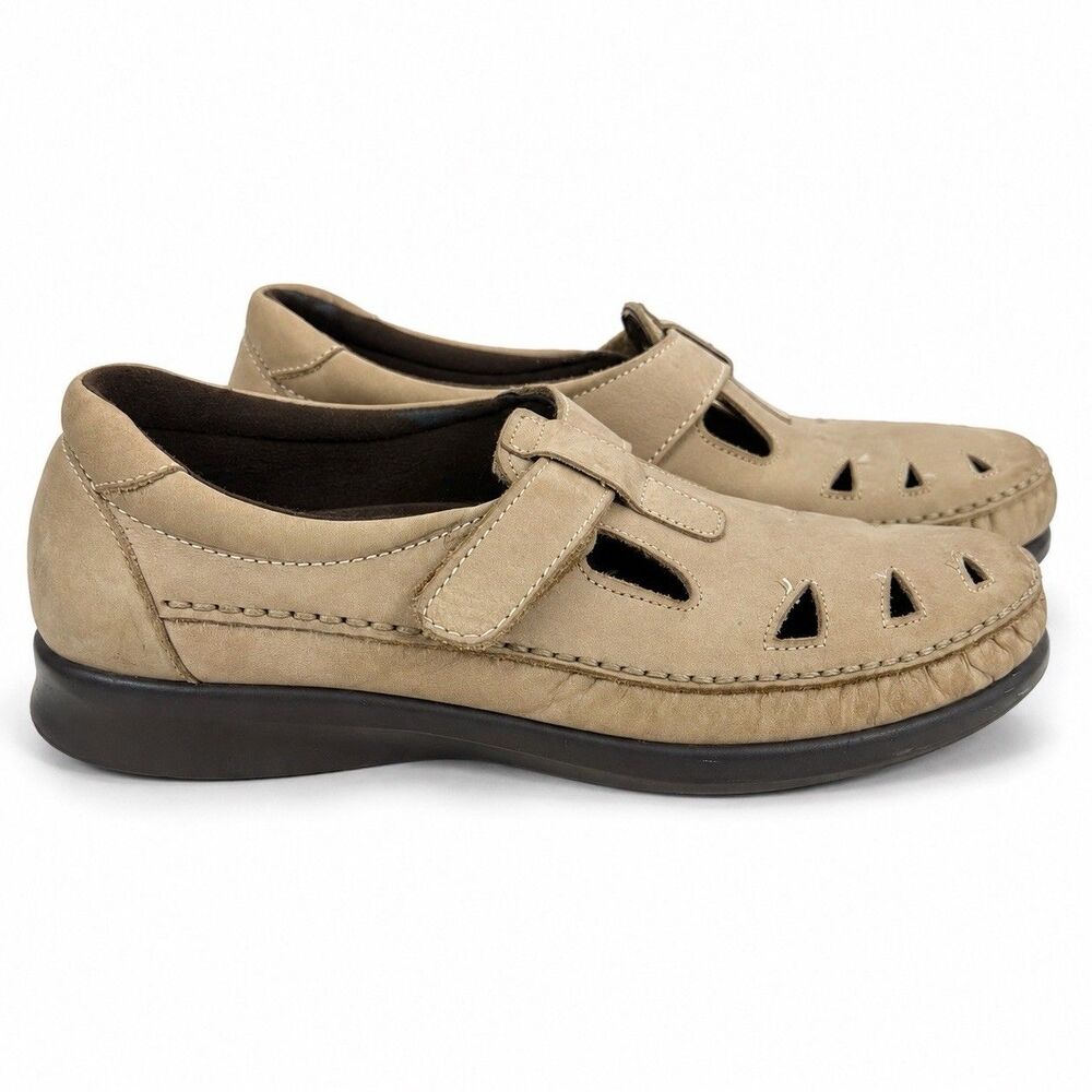 SAS Tripad Women’s 9 Tan Nubuck Leather Mary Jane Walking Comfort Shoes